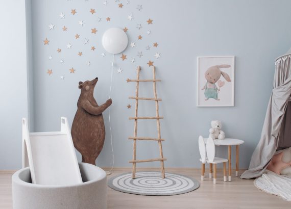 photo of a nursery with decorations
